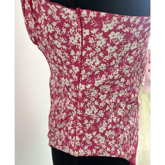 ZARA Pink & White Floral Corset Bodysuit Tank Top Women's Size M Ditsy floral - Picture 3 of 8